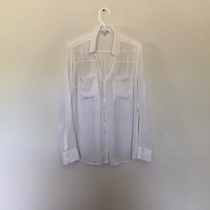 Express white button up